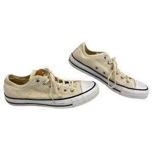 Converse Cream Woven Low Top Sneakers | Size 8